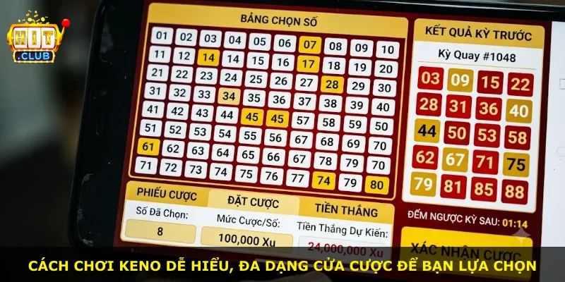 Cách chơi Keno dễ hiểu, đa dạng cửa cược để bạn lựa chọn
