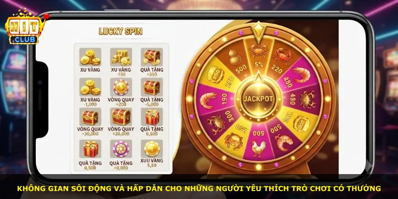Không gian sôi động và hấp dẫn cho những người yêu thích trò chơi có thưởng