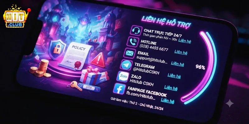 Liên Hệ Hitclub Hỗ Trợ Nhanh Chóng, Giải Đáp Mọi Thắc Mắc 24/7
