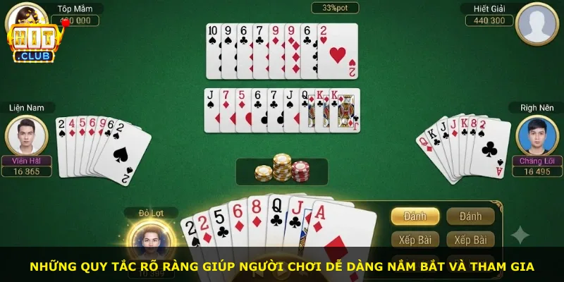 Những quy tắc rõ ràng giúp người chơi dễ dàng nắm bắt và tham gia