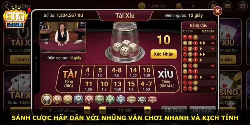 Sảnh cược hấp dẫn với những ván chơi nhanh và kịch tính