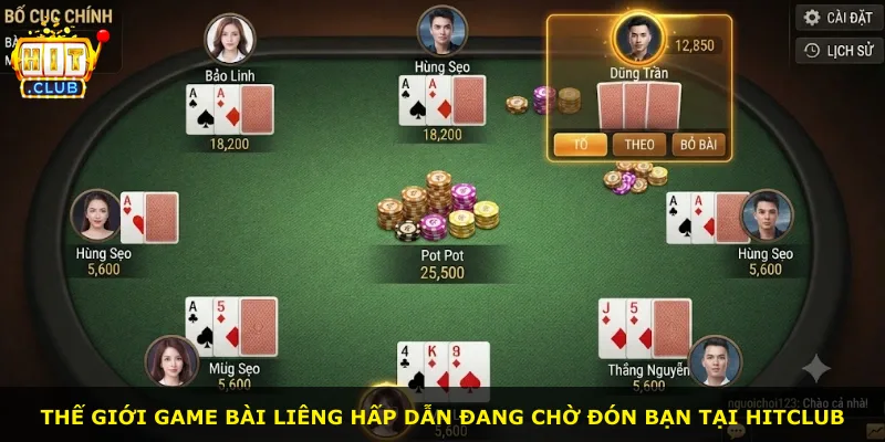 Thế giới game bài Liêng hấp dẫn đang chờ đón bạn tại Hitclub